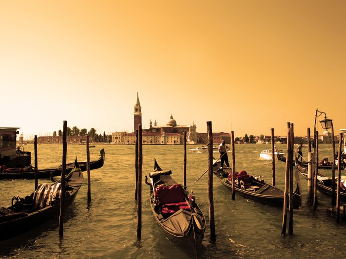 Fototapete Venedig in sepia-tönen