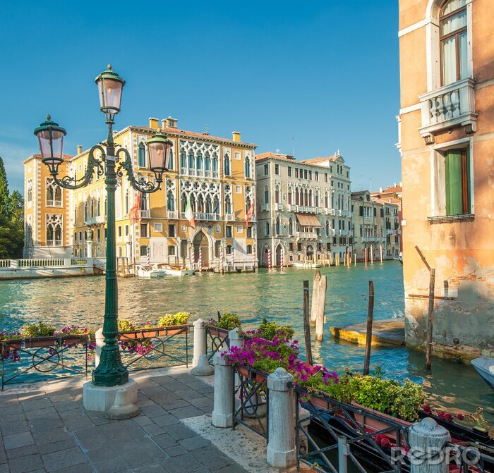 Fototapete Venedig mit blumen bedeckt