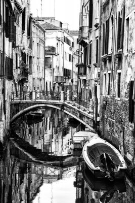 Fototapete Venedig schwarz weiß muster