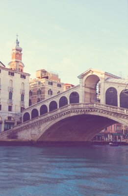 Fototapete Venedig und die rialto-steinbrücke