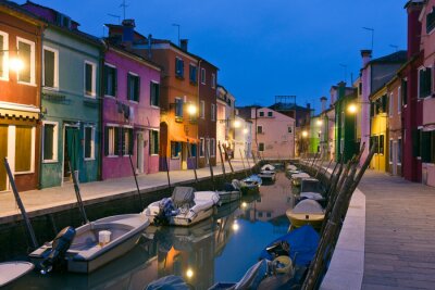 Fototapete Venezianische Häuser in der Abenddämmerung