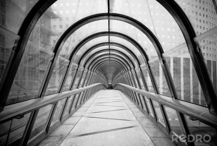 Fototapete Verglaster futuristischer Tunnel