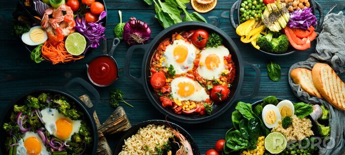 Fototapete Verschiedene Weltküchen