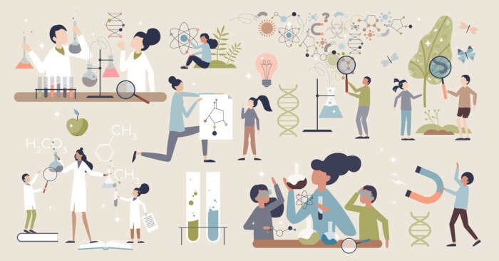 Fototapete Verschiedene wissenschaftliche Bereiche