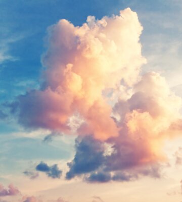 Fototapete Verschiedenfarbige Wolken am Himmel