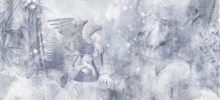 Fototapete Versteckte Kräne