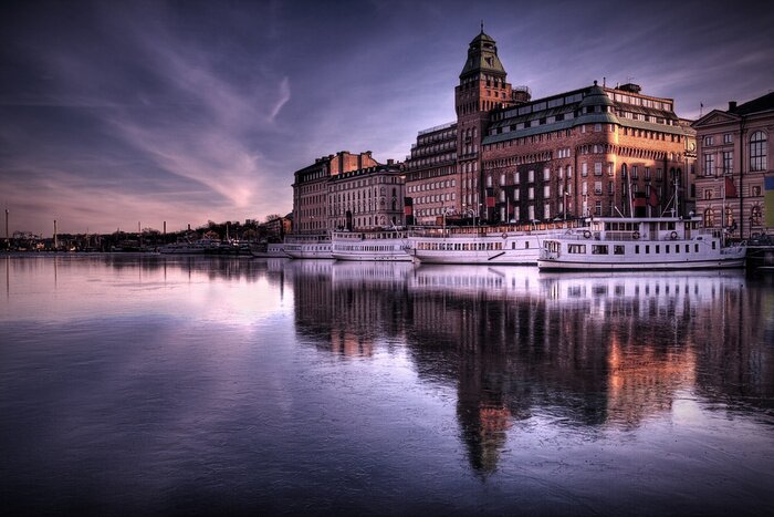 Fototapete Vertäute Fähren