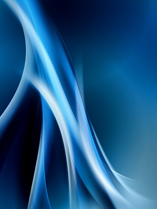 Fototapete Verzweigte blaue Welle