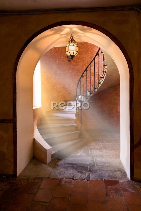 Fototapete Victorian spiral staircase