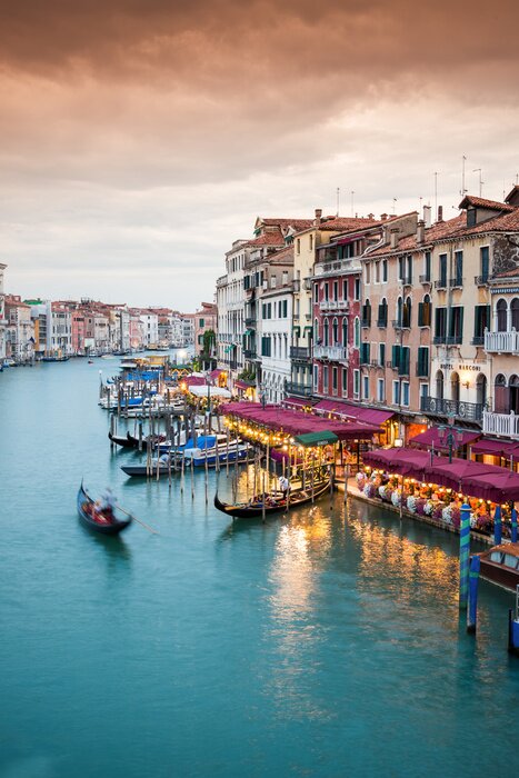 Fototapete Vielfarbige landschaft in venedig