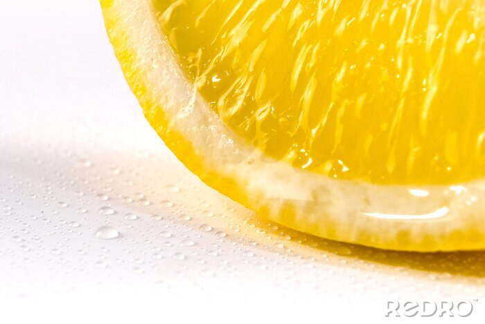 Fototapete Viertel einer gelben Zitrone