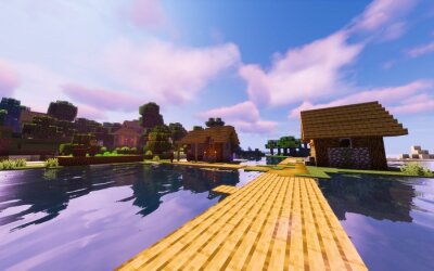 Fototapete Village côtier Minecraft