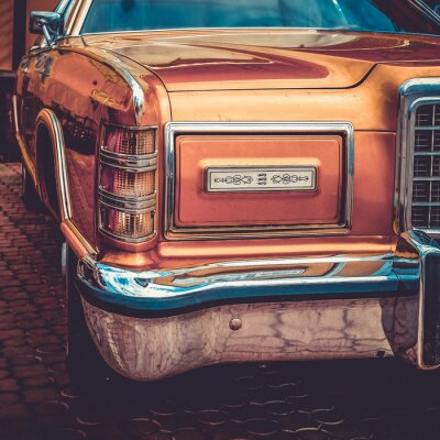 Fototapete Vintage Auto mit Weinlese-Effekt
