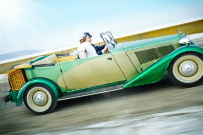 Fototapete Vintage Fahrzeug für Jungverheiratete