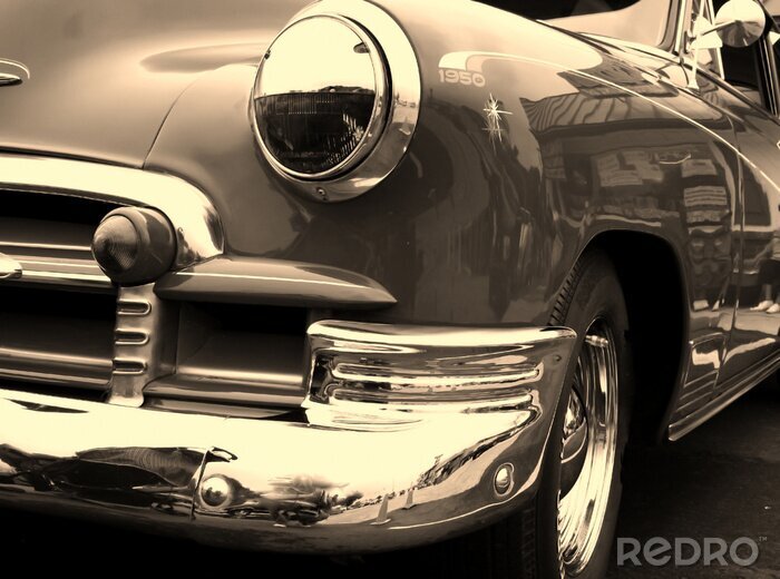 Fototapete Vintage Fahrzeug in Sepia