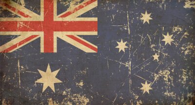 Fototapete Vintage Flagge von Australien