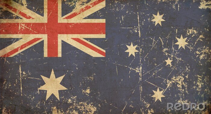 Fototapete Vintage Flagge von Australien
