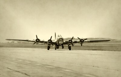 Fototapete Vintage Fotografie des Flugzeugs