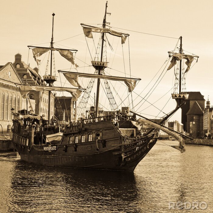 Fototapete Vintage Fotografie mit Flugzeug