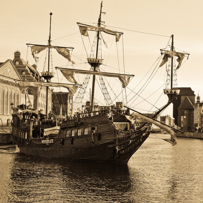 Fototapete Vintage Fotografie mit Flugzeug