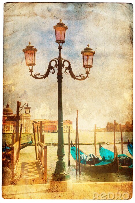 Fototapete Vintage-Laterne in Venedig