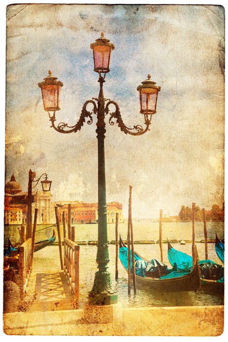 Fototapete Vintage-Laterne in Venedig