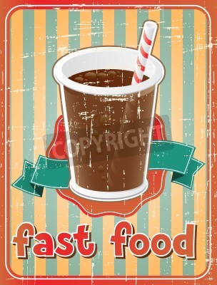 Fototapete Vintage-Motiv mit Getränk