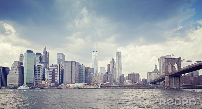 Fototapete Vintage-Panorama von New York