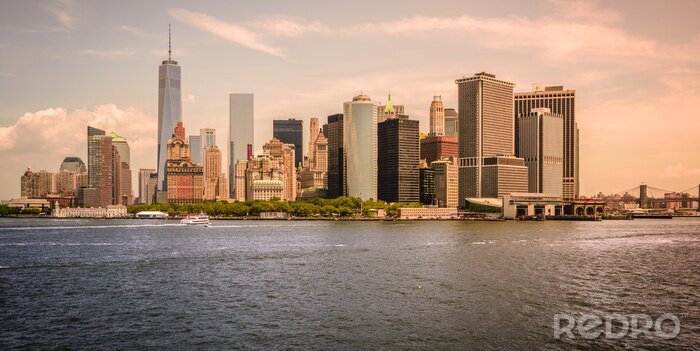 Fototapete Vintage Panorama von New York City