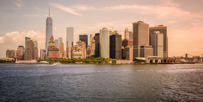 Fototapete Vintage Panorama von New York City
