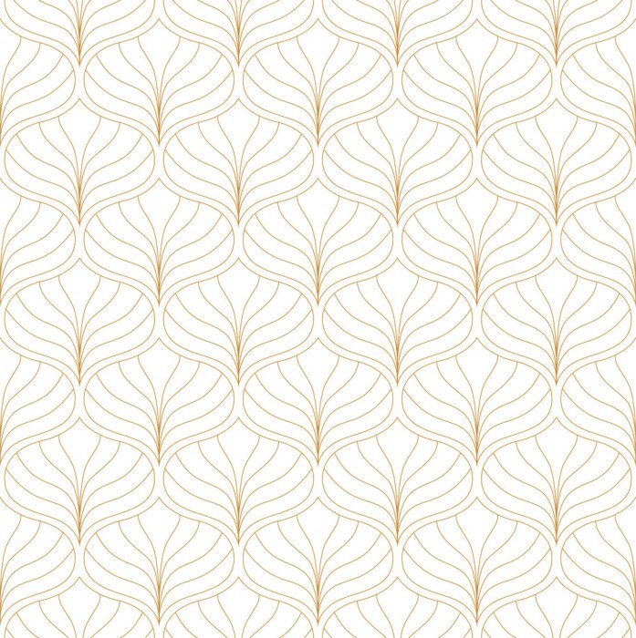 Fototapete Vintage Seamless Geometric Pattern. Abstract Vector Background. Art Deco Texture.