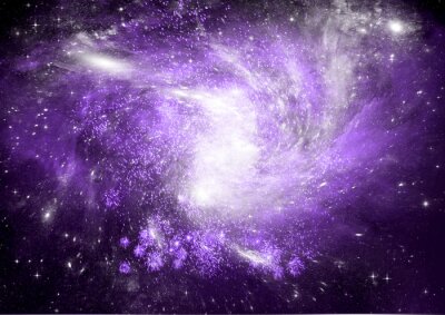 Fototapete Violette Galaxie in Raum