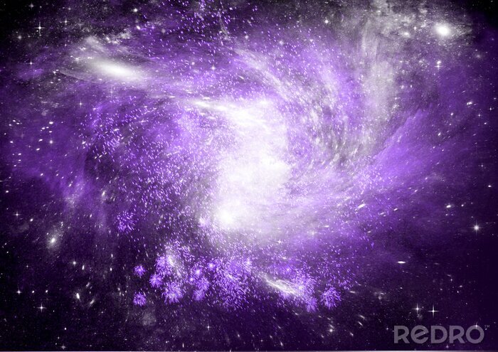 Fototapete Violette Galaxie in Raum