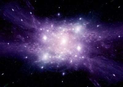 Fototapete Violette Galaxie mit Sternen