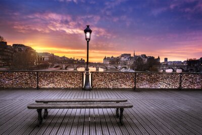 Fototapete Violette Wolken über Paris