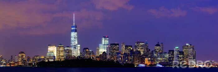 Fototapete Violetter Himmel über New York City