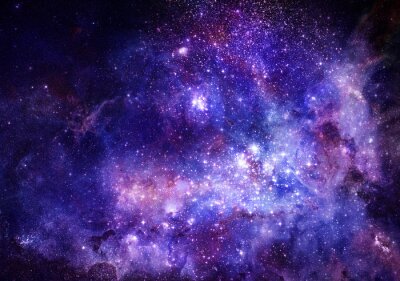Violetter Himmel und Galaxie