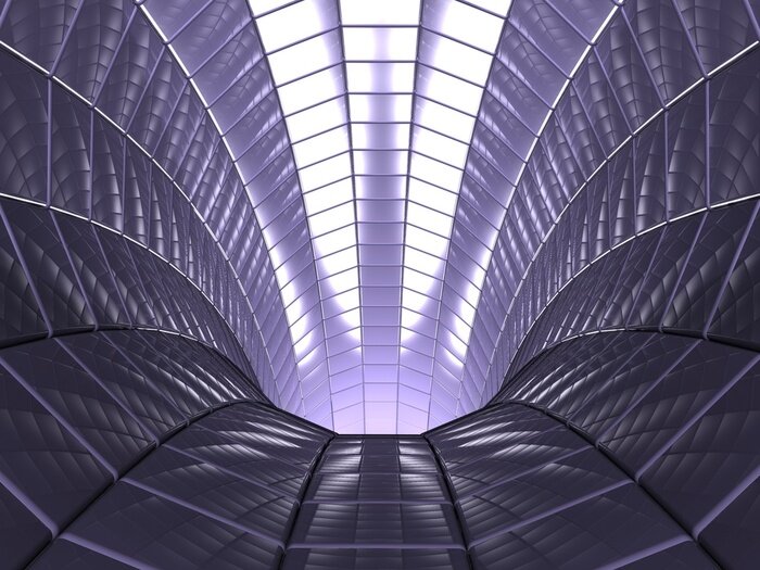 Fototapete Violetter runder Tunnel