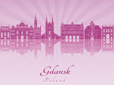 Violettes Panorama von Gdańsk