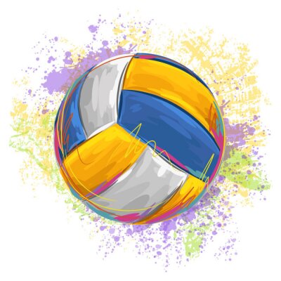 Volleyball Alle Elemente sind in separaten Ebenen und gruppierte.
