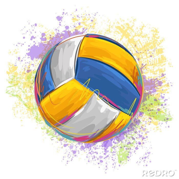 Fototapete Volleyball Alle Elemente sind in separaten Ebenen und gruppierte.