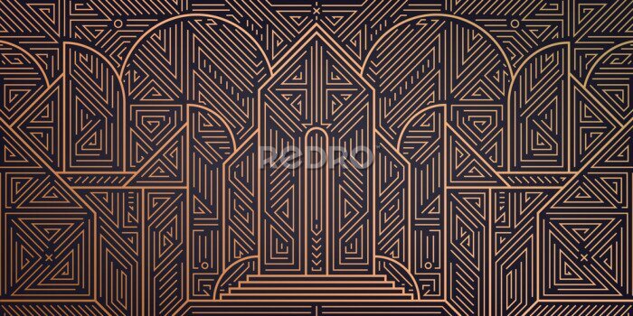 Fototapete Von Gatsby inspirierte Geometrie