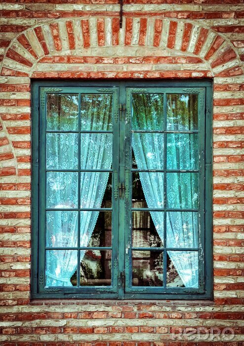 Fototapete Vorhänge im fenster
