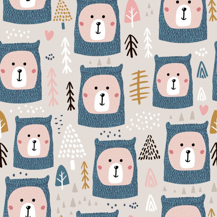 Fototapete Waldbären