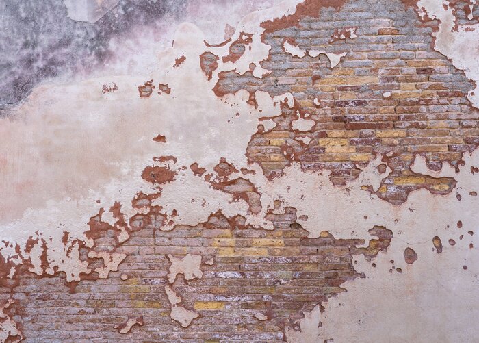 Fototapete Wand eines verlassenen Gebäudes