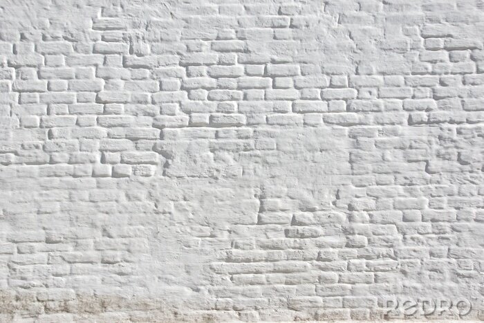 Fototapete Wand mit weißen Ziegeln