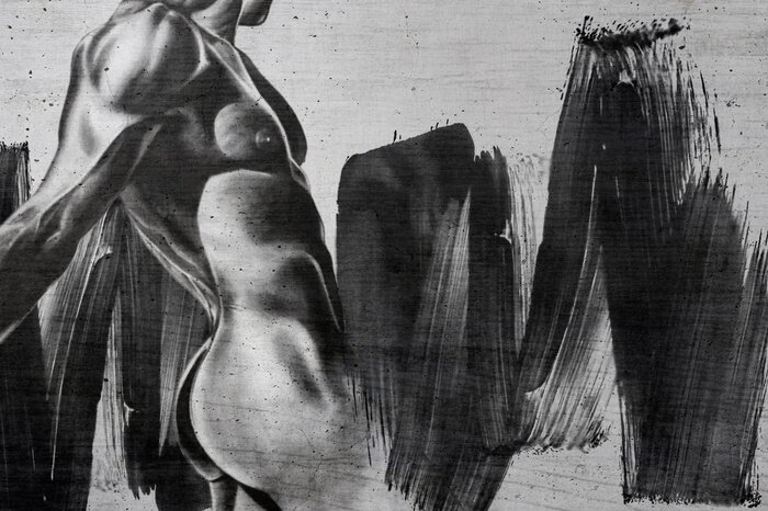 Fototapete Wandbild mit einem sportlichen Mann