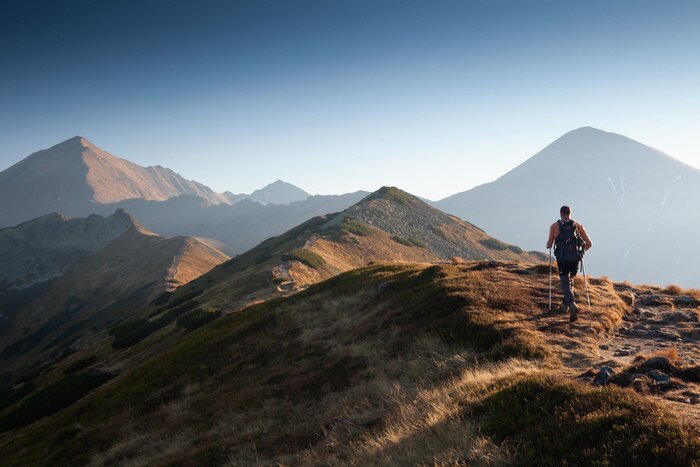 Fototapete Wanderer in der Tatra