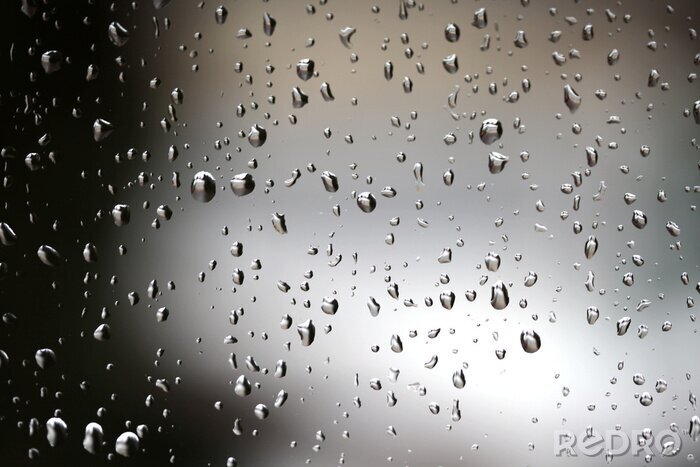 Fototapete Wasserblasen auf einer glatten Oberfläche