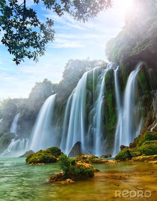 Fototapete Wasserfälle in Vietnam 3D